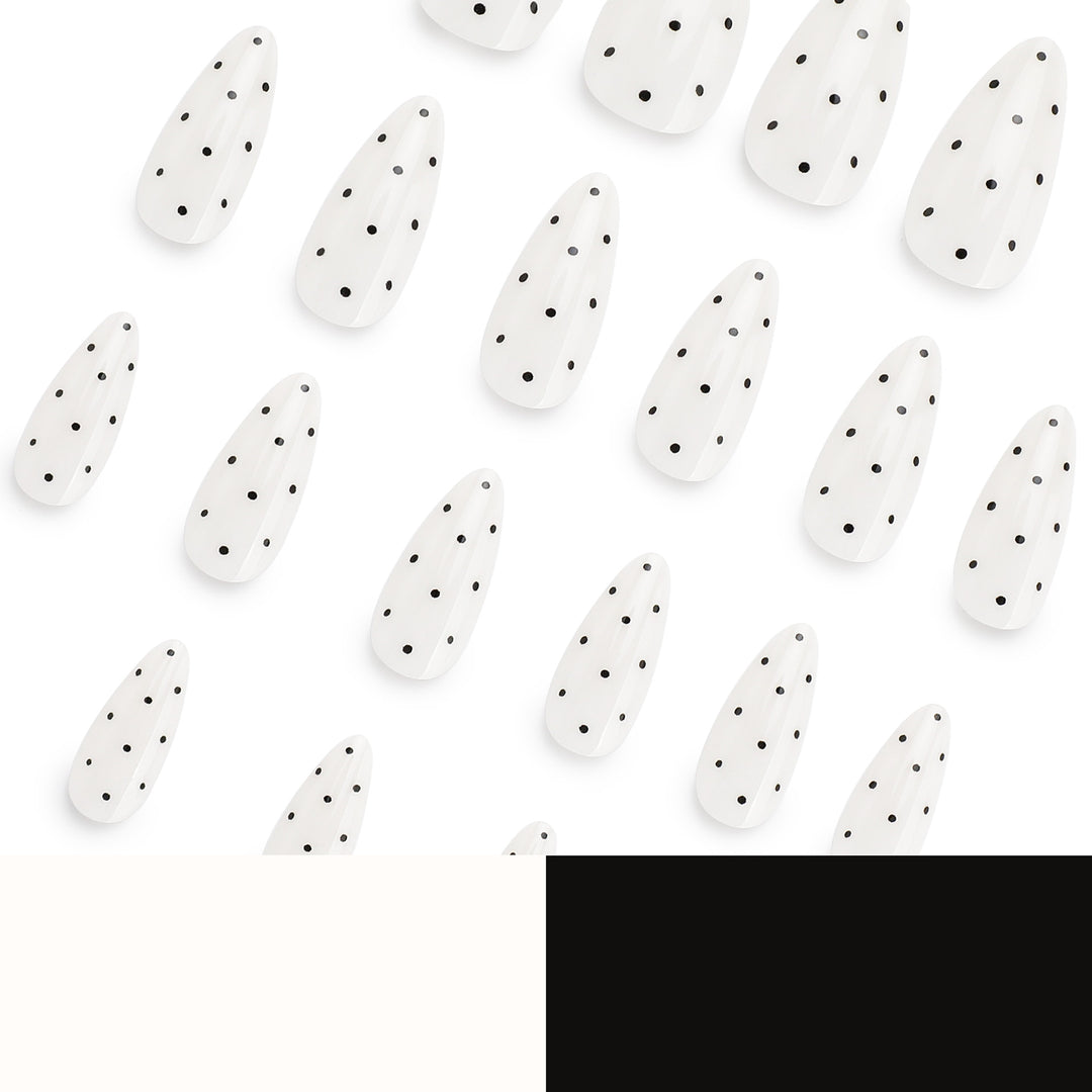 Artful Nail Extensions with Polka Dots Stornfield