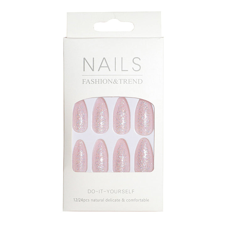 Glittery Almond-Shaped Press-On Nails Set Stornfield