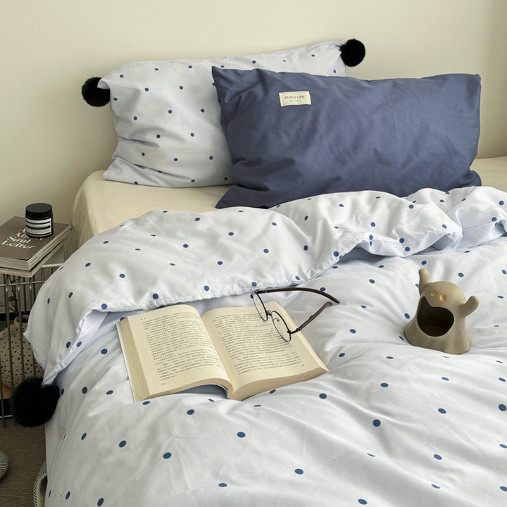 Cozy Polka Dot Duvet Cover Set