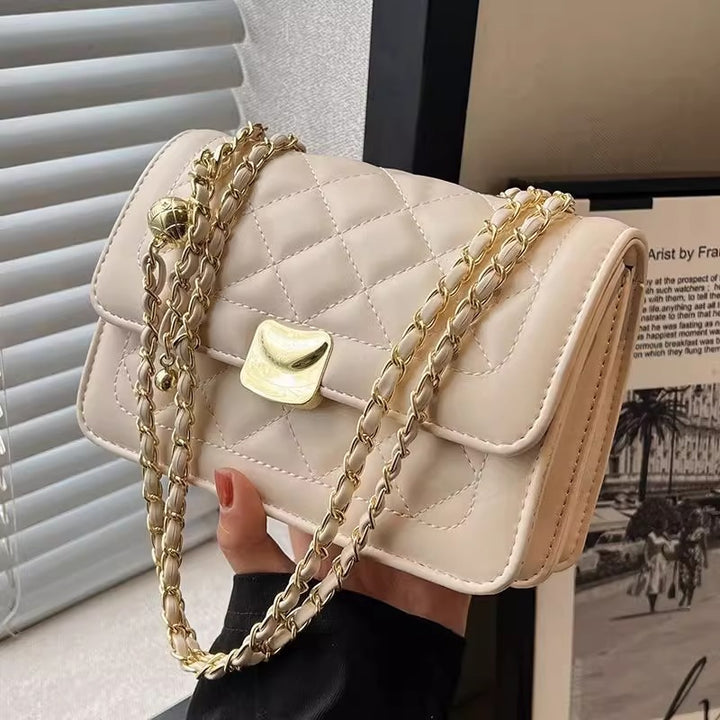 Quilted Chain-Detail Crossbody Handbag Stornfield