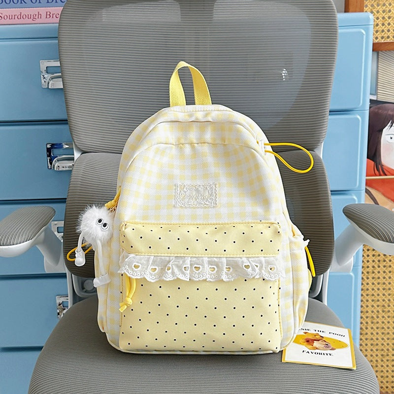 Cute Checkered Pattern Backpack Stornfield