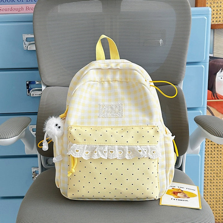 Cute Checkered Pattern Backpack Stornfield