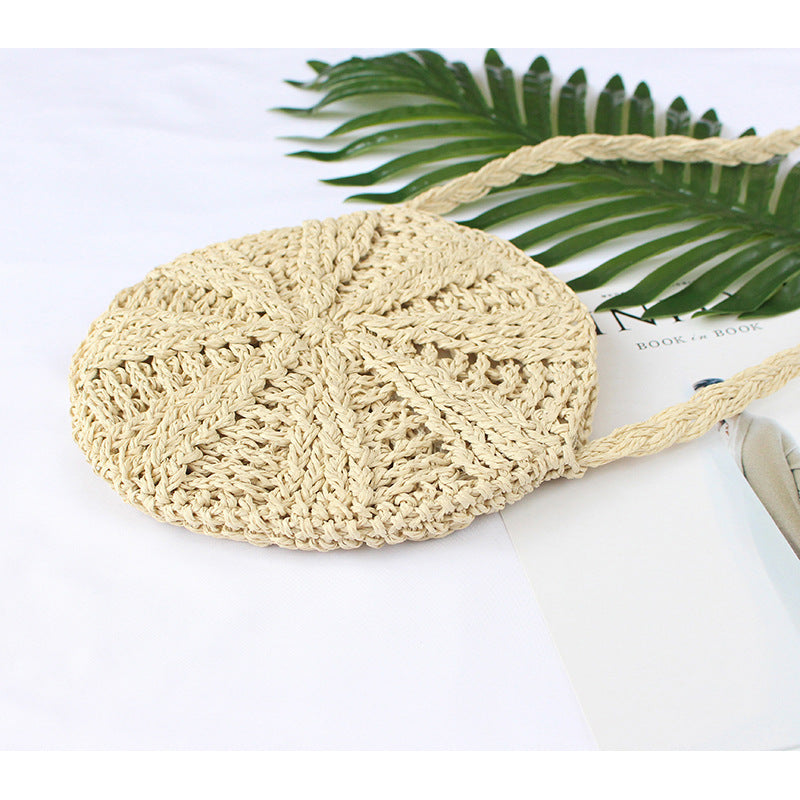 Leather Shoulder Bag Made of Braided Natural Material Stornfield