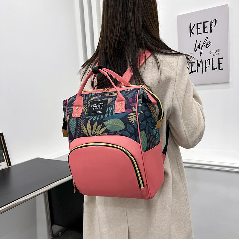 Floral Print Multi-Functional Backpack Stornfield