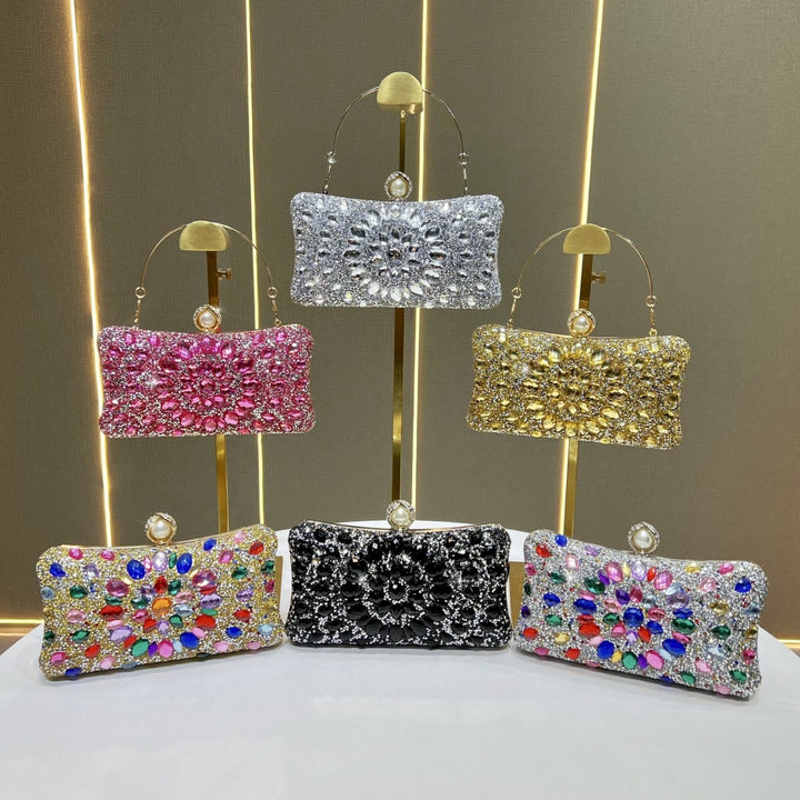 Ornate Gem-Embellished Evening Clutch