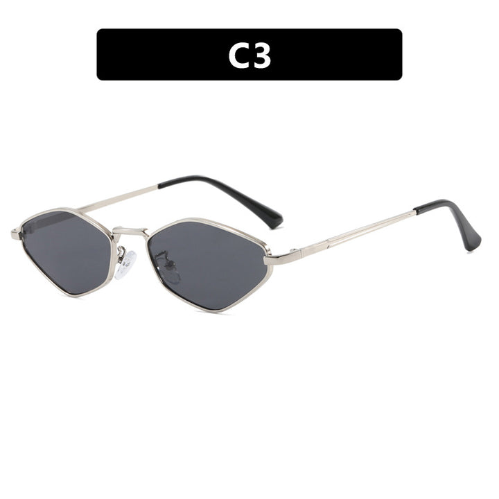 Women's geometric sunglasses with fine metal frame and UV protection Stornfield