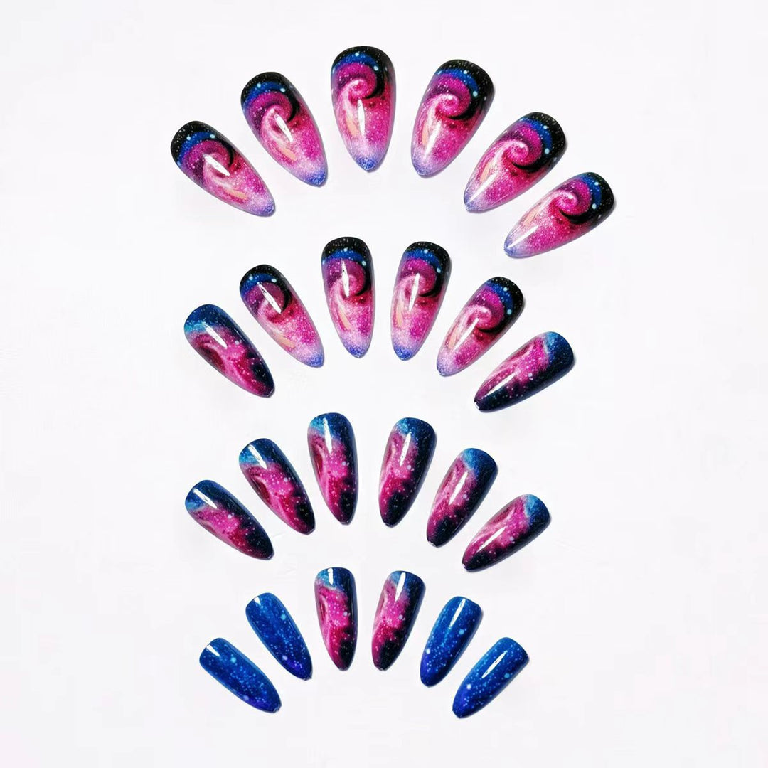 Fantasy Artificial Nails with Galactic Design Stornfield