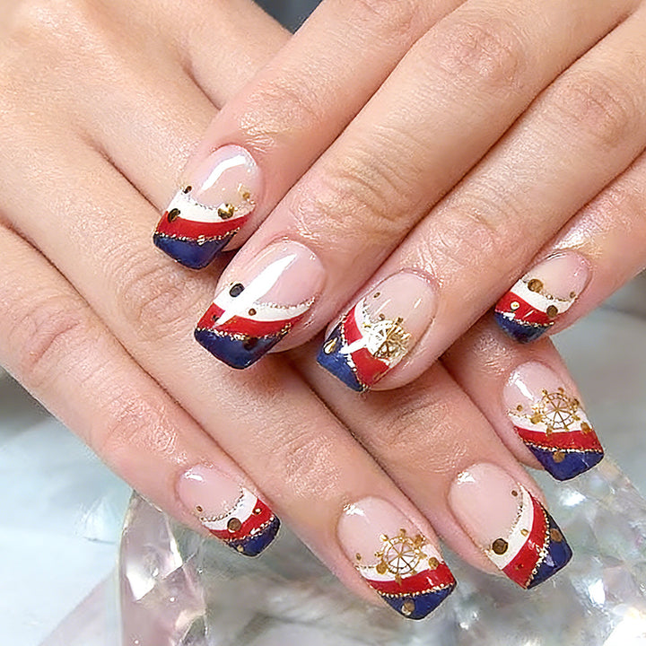 Nautical-Themed Press-On Nails Stornfield