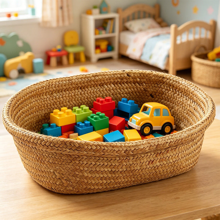 Natural Woven Serving Basket Stornfield