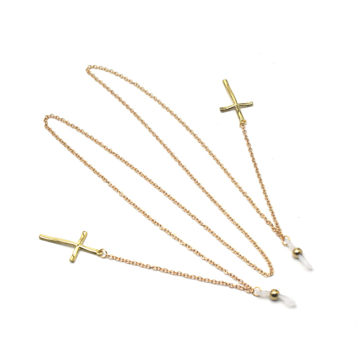 Elegant Cross-Design Chain Eyewear Holder Stornfield