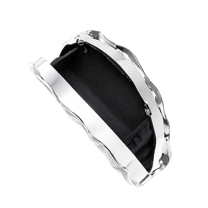 Sculptural Metallic Clutch