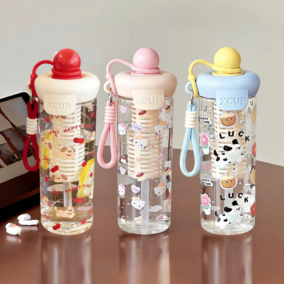 Women's playful water bottle with integrated fruit filter Stornfield