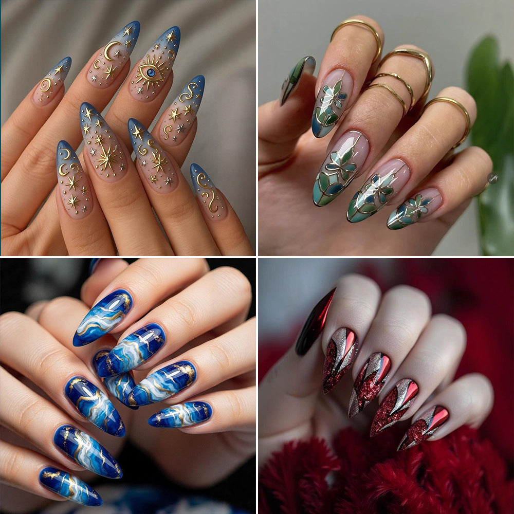 Amazing art nails with peacock feather design Stornfield