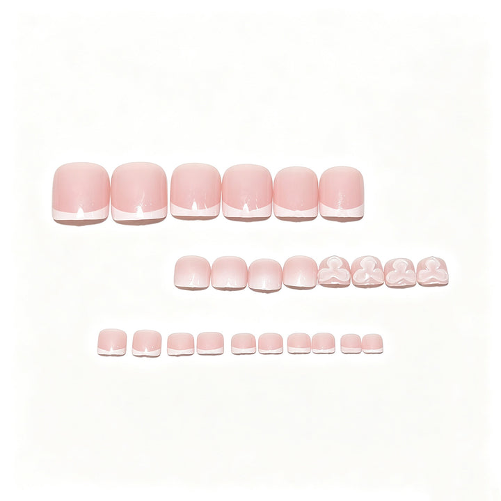 Decorative Press-On Nail Art Tips with Bow Design Stornfield