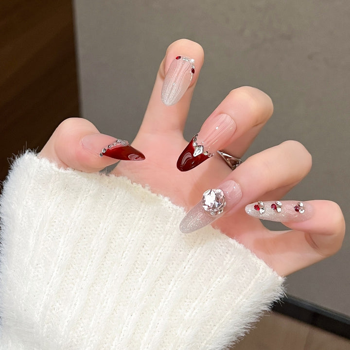 Elegant Nail Art Extensions with Pearl Accents Stornfield