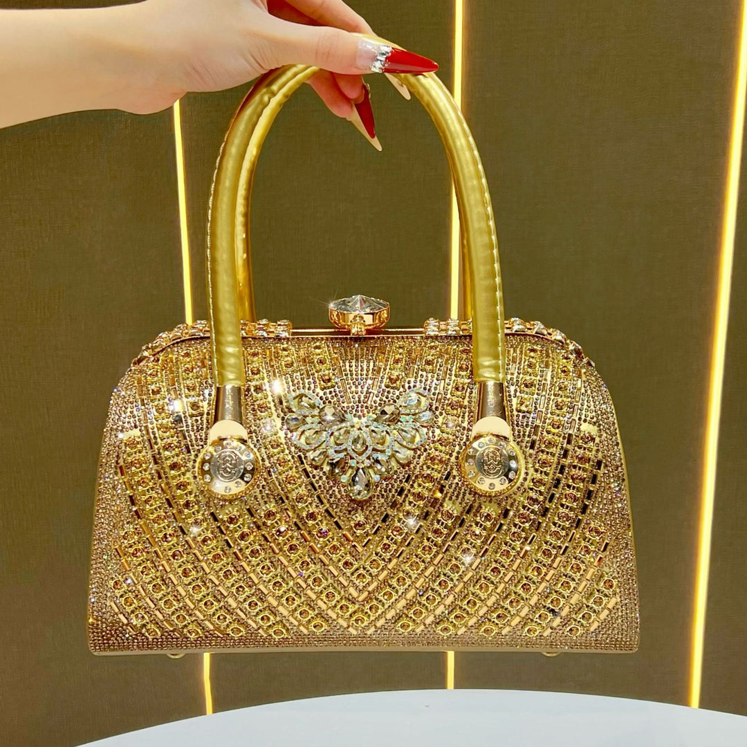 Decorative Rhinestone-Encrusted Evening Handbag