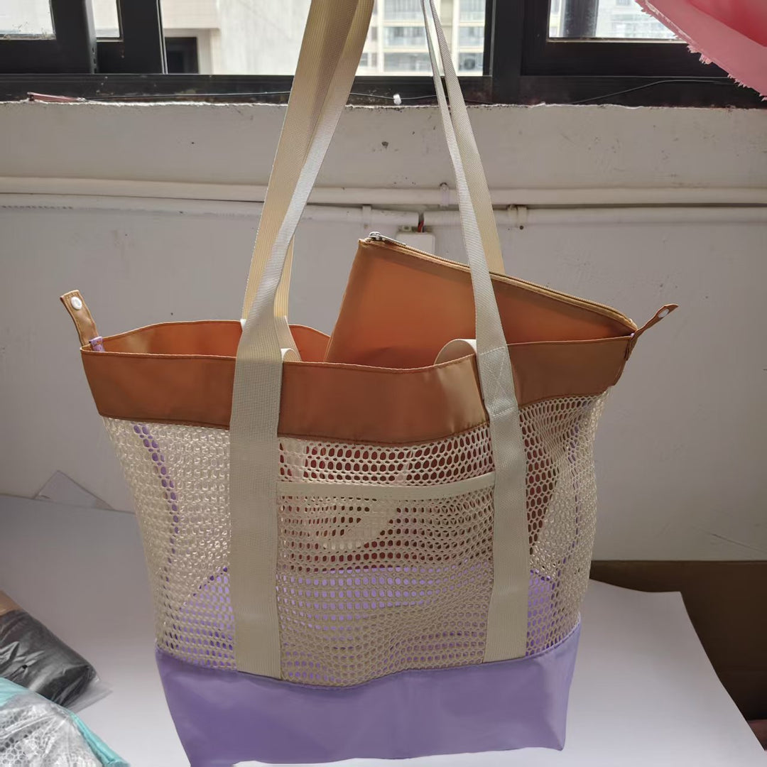 Airy Beach Bag with Large Storage and Mesh Design Stornfield