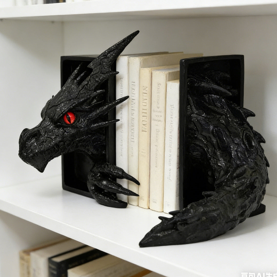 Dragon-Themed Bookend Sculpture