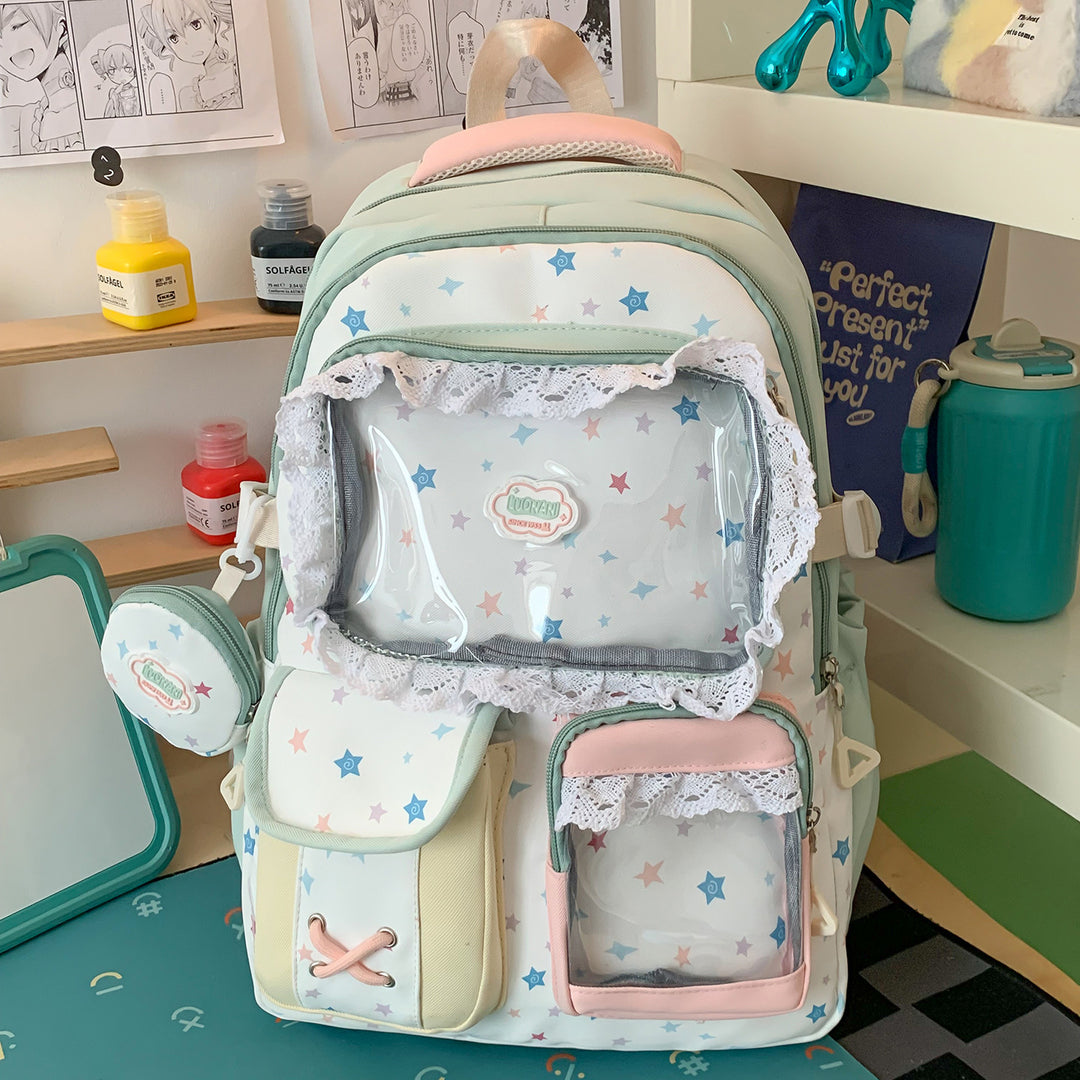 Whimsical Star-Embellished Cute Backpack Stornfield