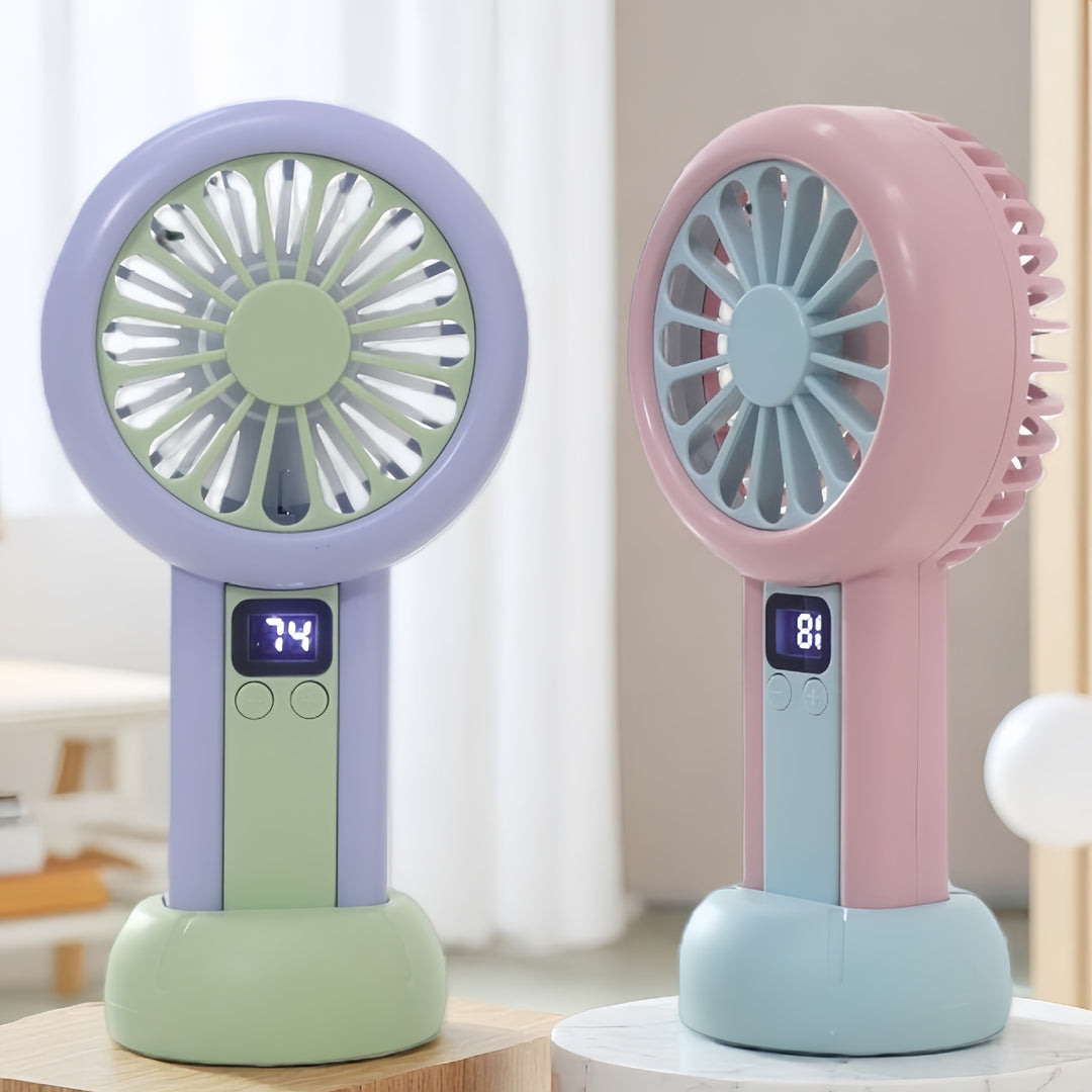 Ladies portable mini fan with LED display Stornfield