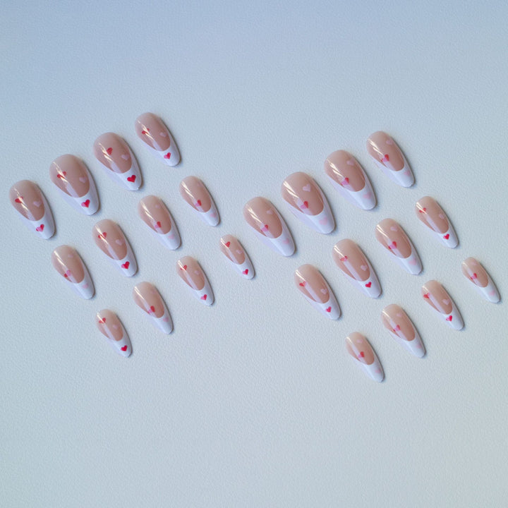 Heart-Accent Stiletto Press-On Nails Stornfield