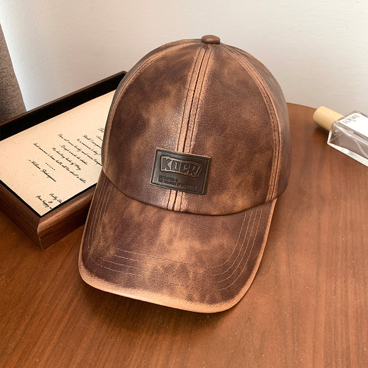 Men's Vintage Faux Leather Baseball Cap Stornfield