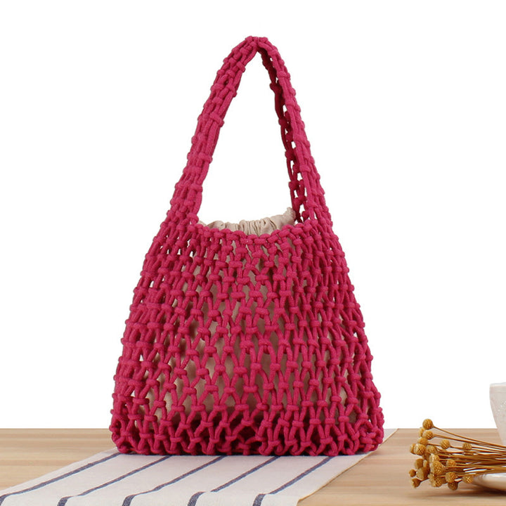 Handcrafted Tote Bag in Modern Mesh Design Stornfield