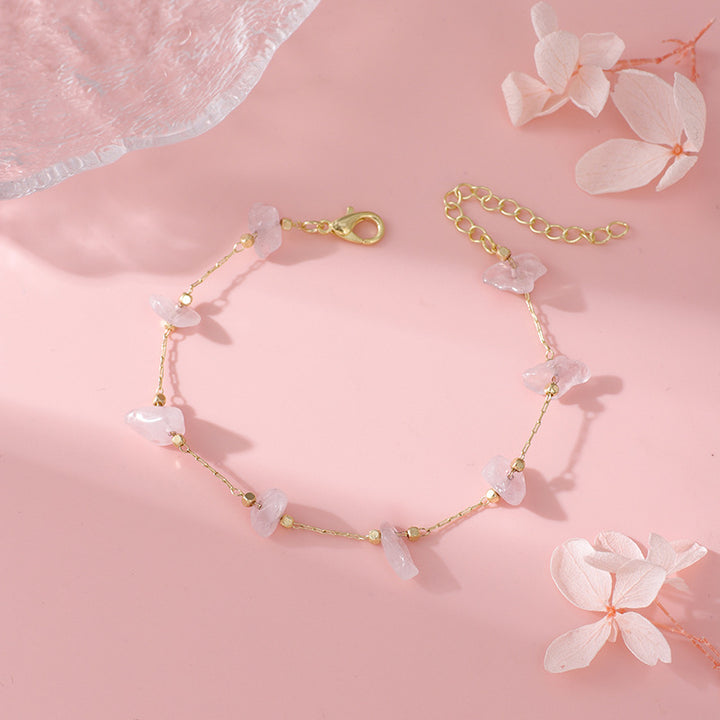 Rose Quartz Charm Anklet Stornfield
