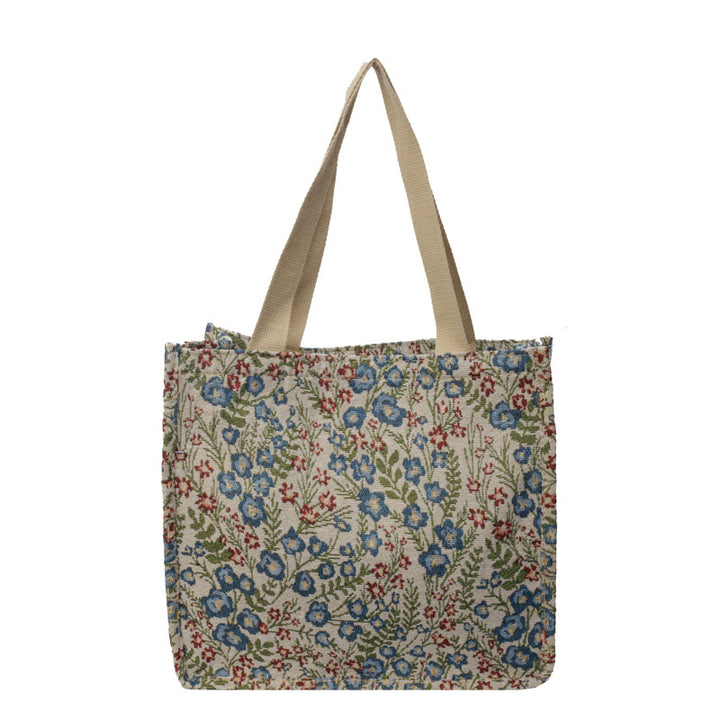 Floral Embroidered Canvas Tote Bag  1790617150