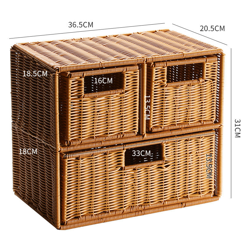 Multi-Drawer Wicker Storage Organizer Stornfield
