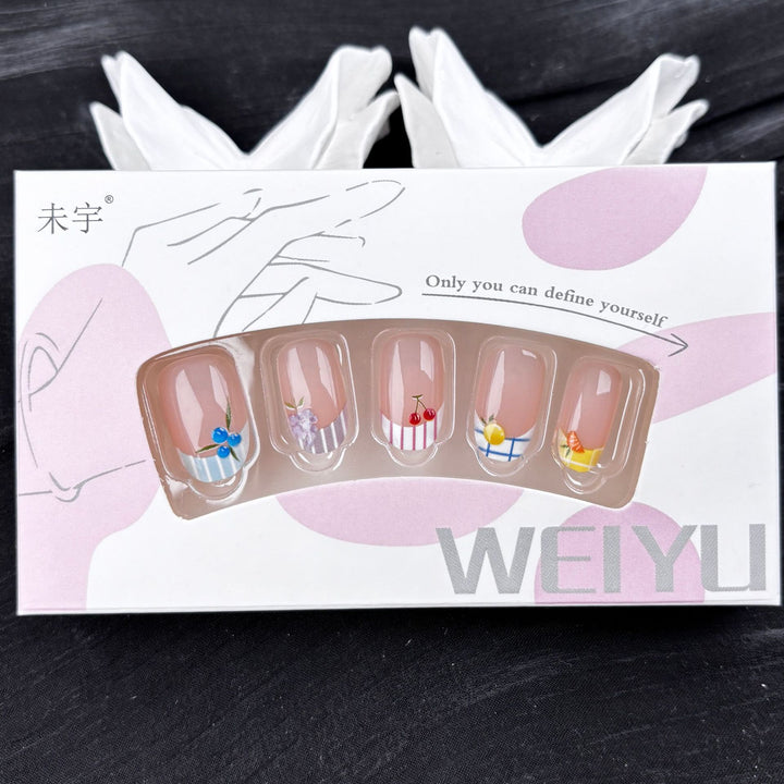 Whimsical Floral-Themed Press-On Nail Set