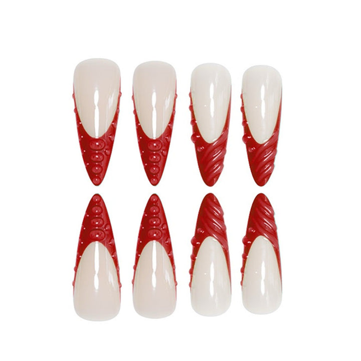 Decorative Sculpted Stiletto Press-On Nails Stornfield