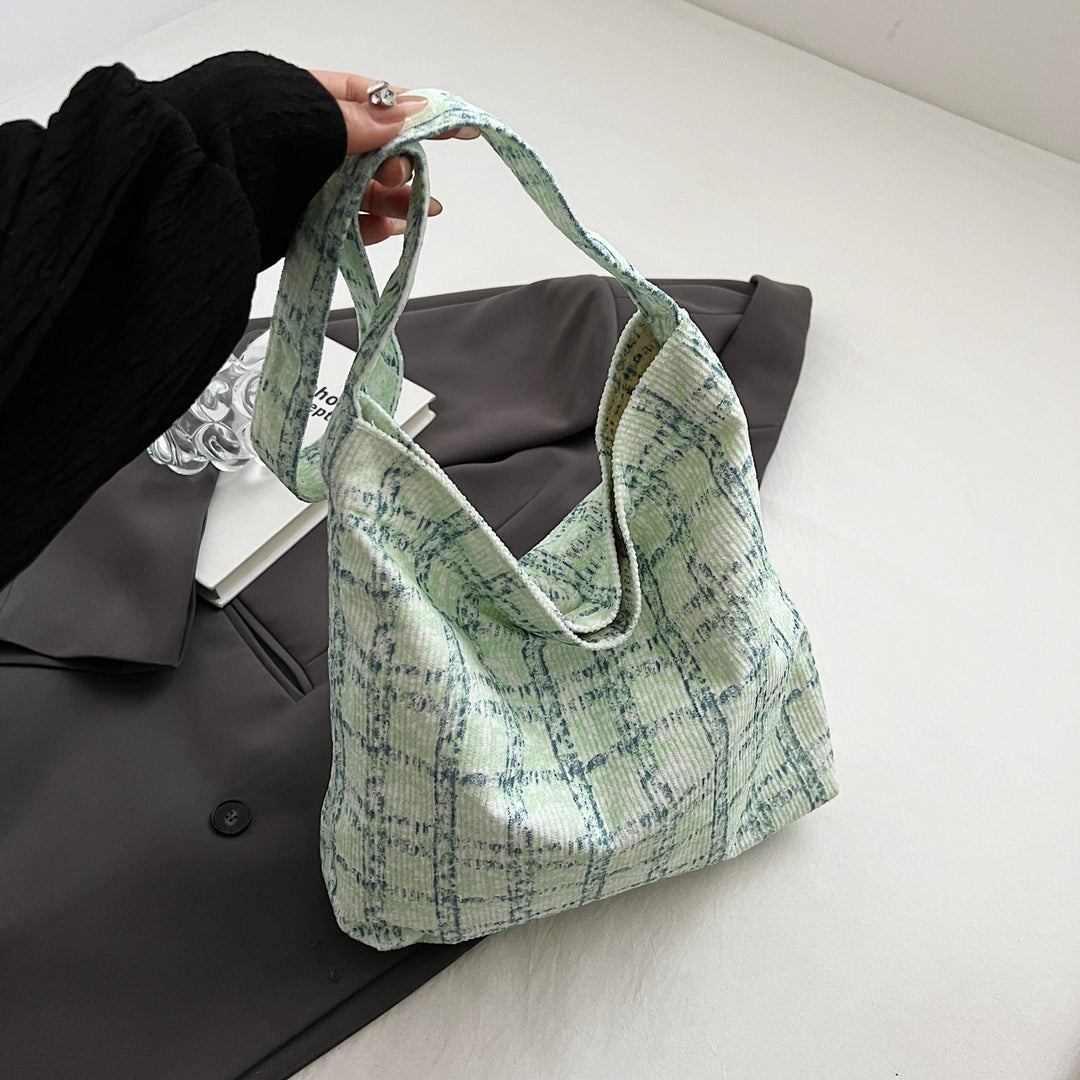 Textured Fabric Hobo Handbag