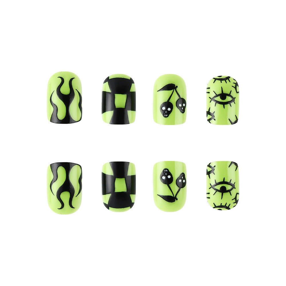 Artistic Graphic Press-On Nails Stornfield