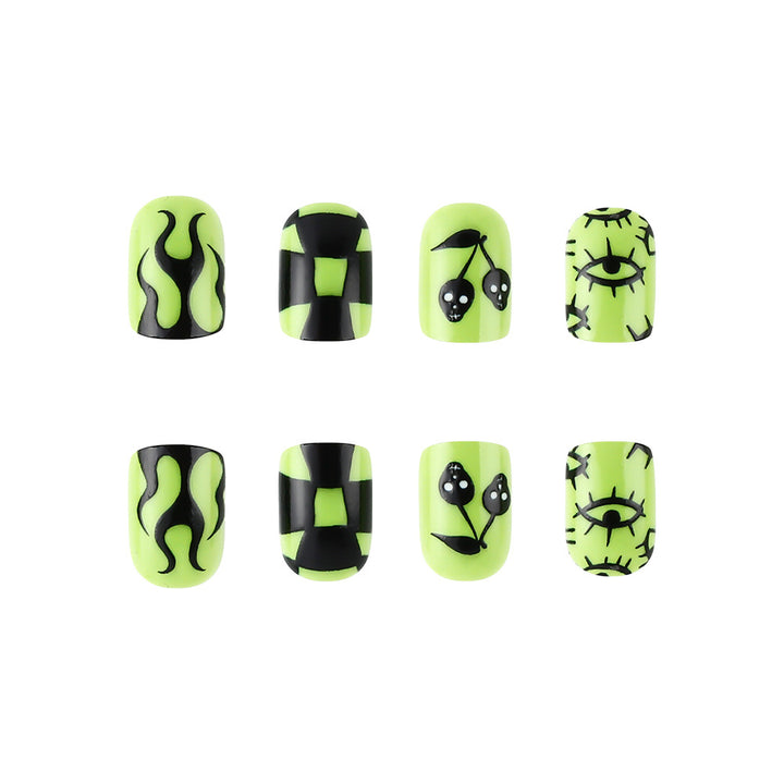 Artistic Graphic Press-On Nails Stornfield