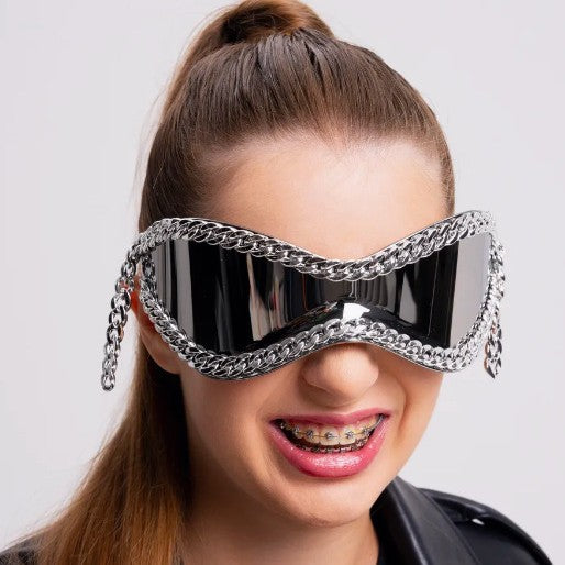Women's fashionable sunglasses with chain frame Stornfield