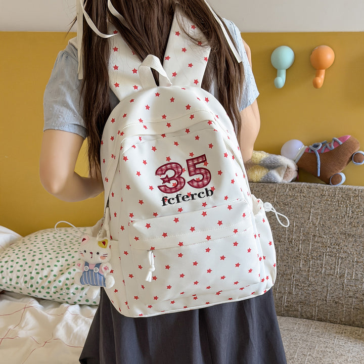Playful Star-Patterned School Backpack Stornfield