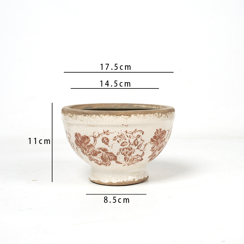 Floral Ceramic Planter Stornfield