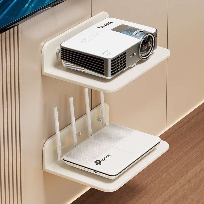 Wall-Mount Floating AV Shelf for Projector and Router