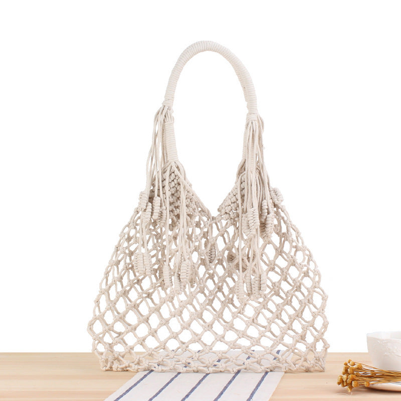 Macrame Tote Bag with Inner Pocket Stornfield