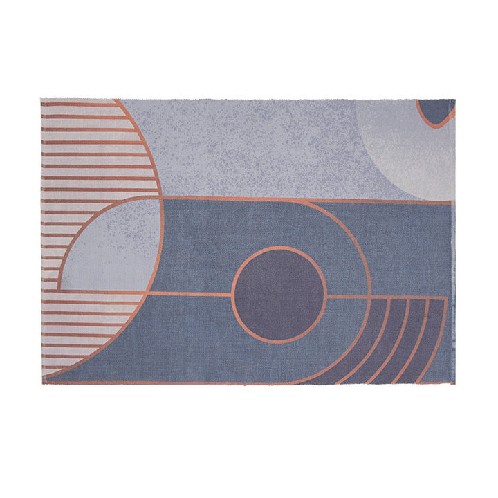 Round Decorative Living Room Carpet with Modern Geometric Pattern Stornfield