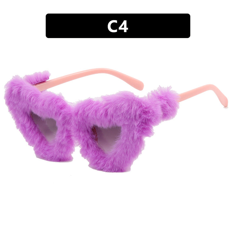 Women Paw Sunglasses with Luxurious Fur Trim Stornfield