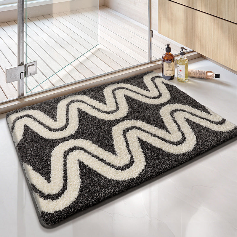 Absorbent Geometric Pattern Bath Mat
