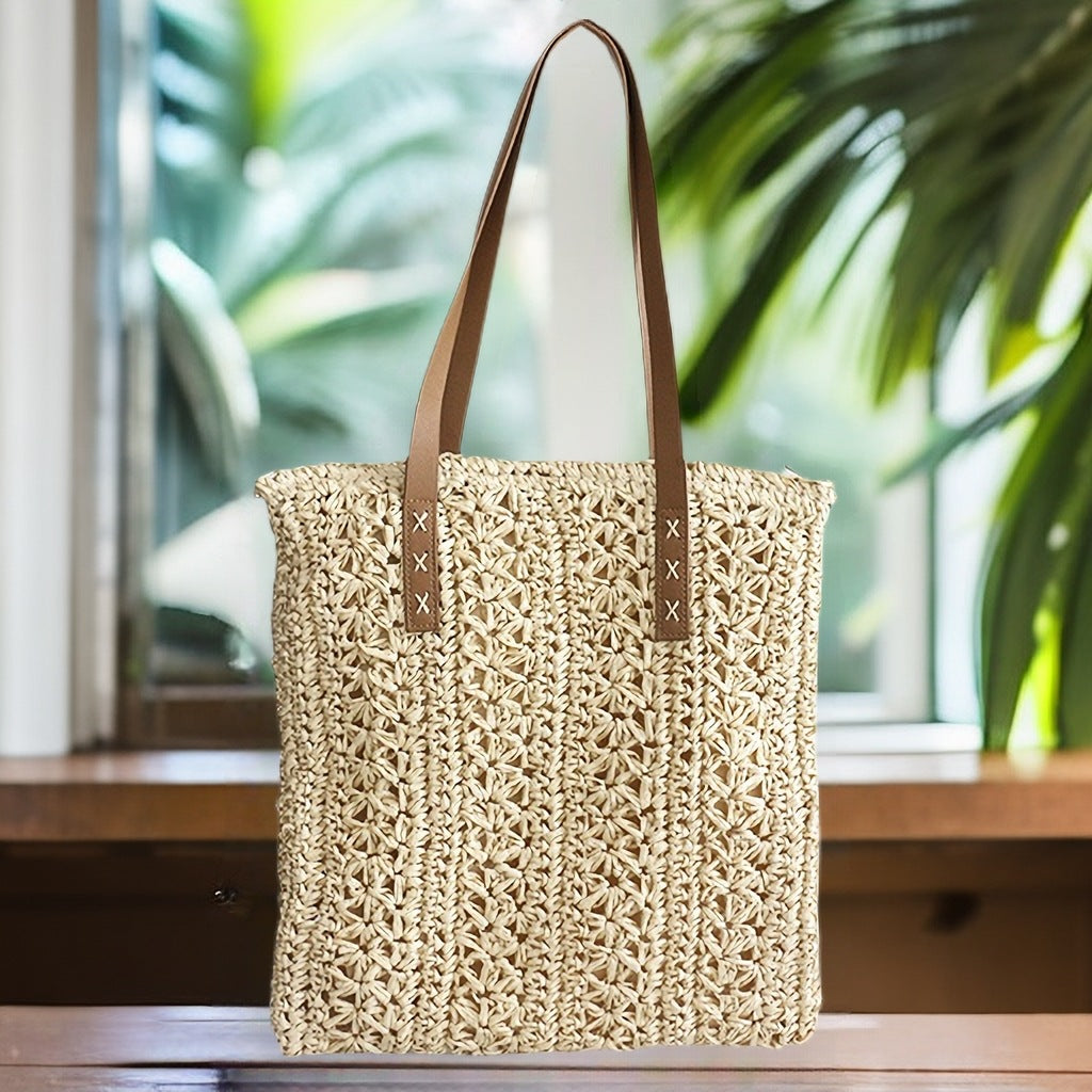 Handcrafted Beach Bag in Modern Macrame Style Stornfield