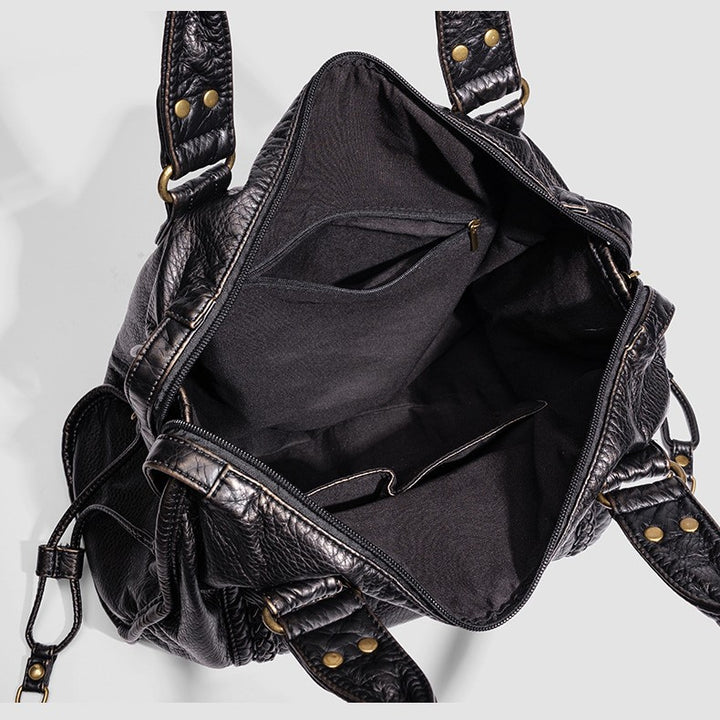 Distressed Leather Satchel Bag Stornfield