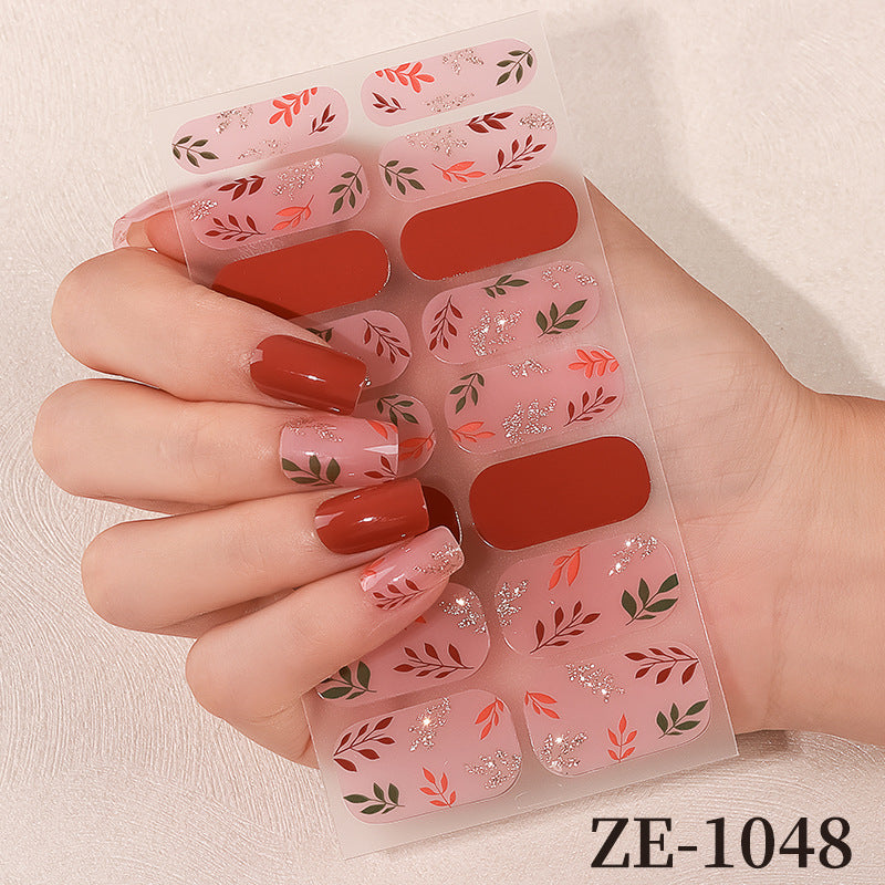 Floral Design Nail Art Wraps