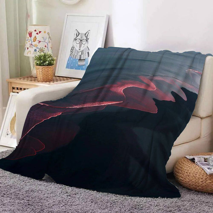 Ocean Wave Printed Decorative Throw Blanket