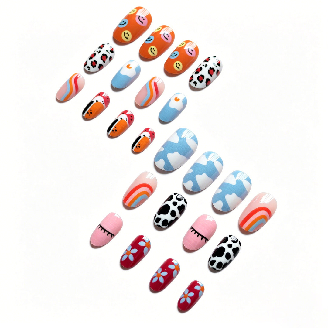 Creative Multi-Patterned Nail Art Set