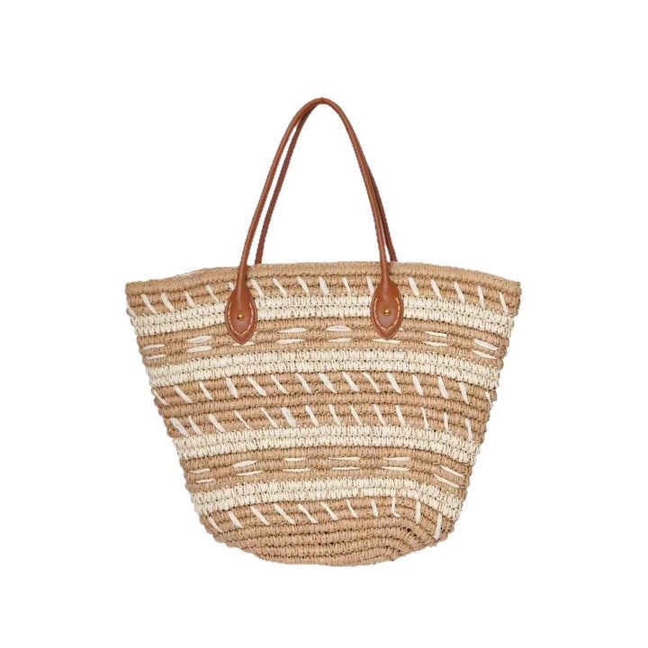 Bast-Beach bag with Elegant Structured Design Stornfield