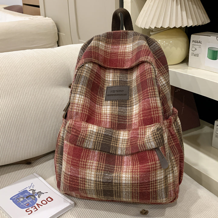 Cozy Plaid Backpack Stornfield